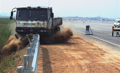 A crash barrier for roadside 